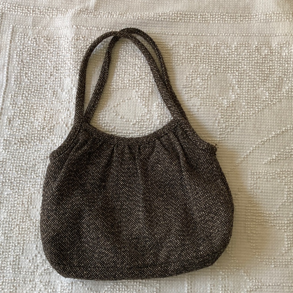 Club Monaco Textured Brown Shoulder Bag